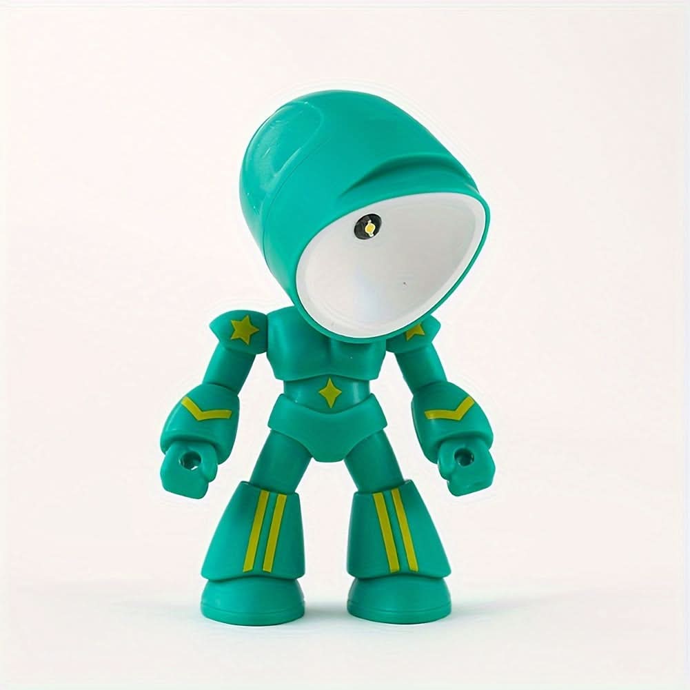 Robot Night Light – LED Desk Lamp, Cute Cartoon Design