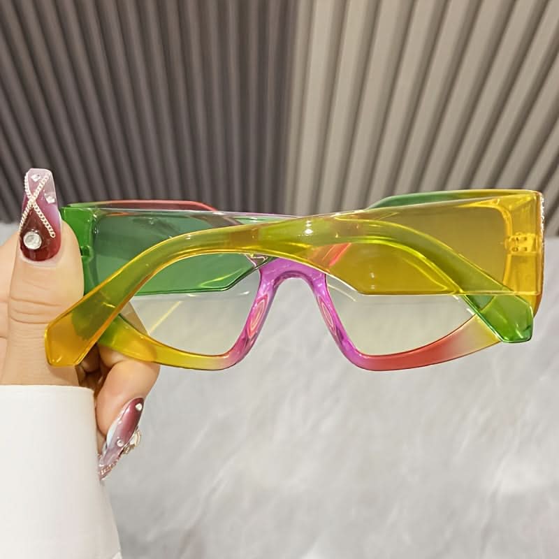 Oversized Cat Eye Color Block Sunglasses