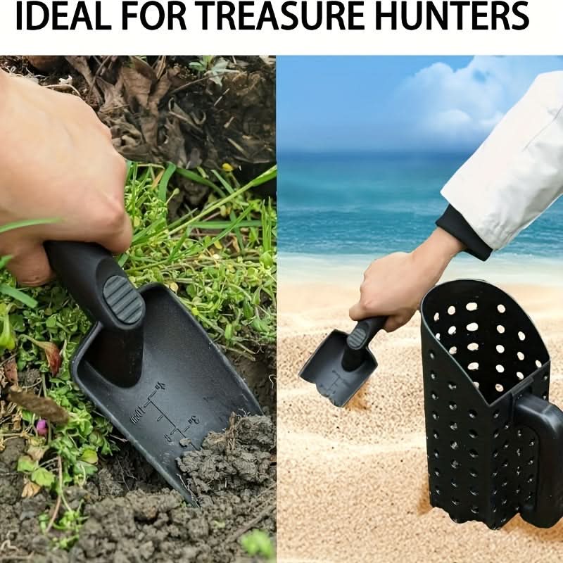 Beach Treasure Hunting Set – ABS Plastic Sand Shovel & Basket