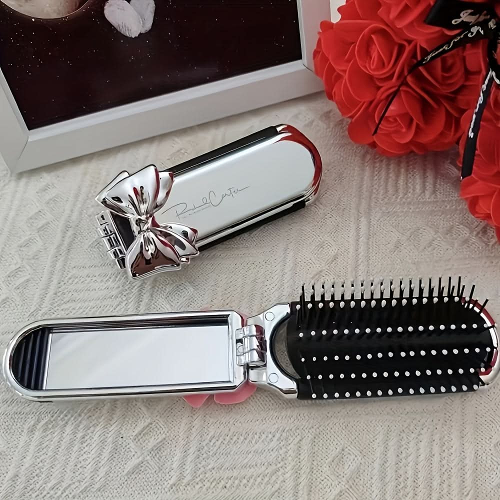 Mini Folding Hair Brush for Women – Portable with Air Cushion