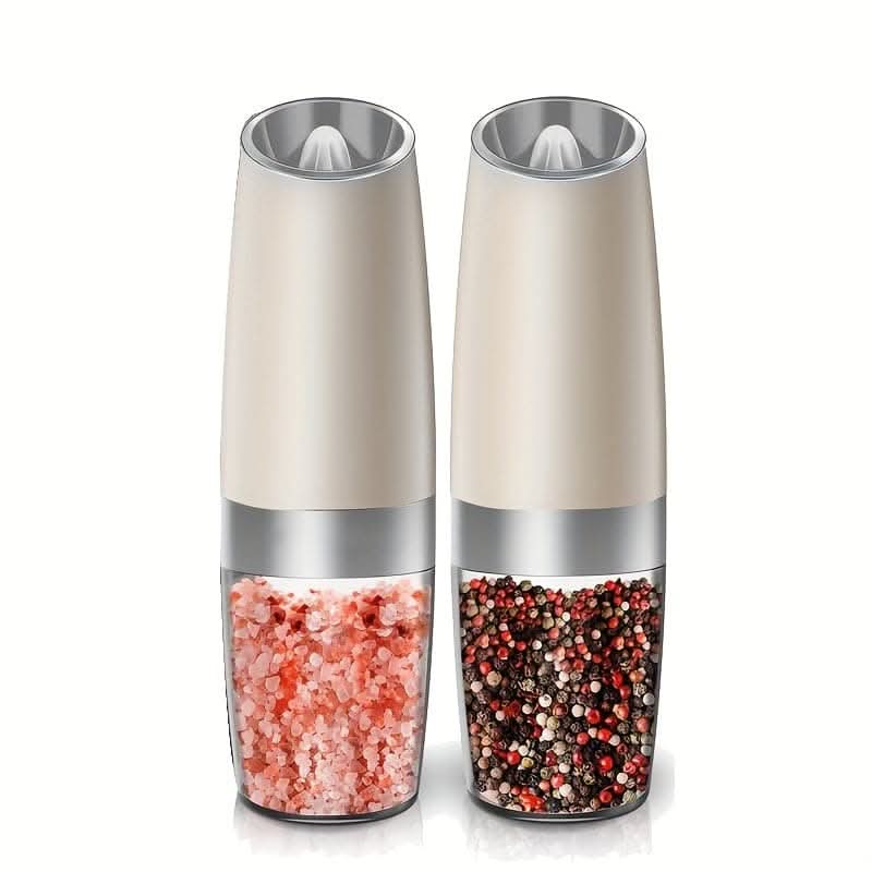 Electric Salt & Pepper Grinder Set – Adjustable, LED Light, Battery Operated