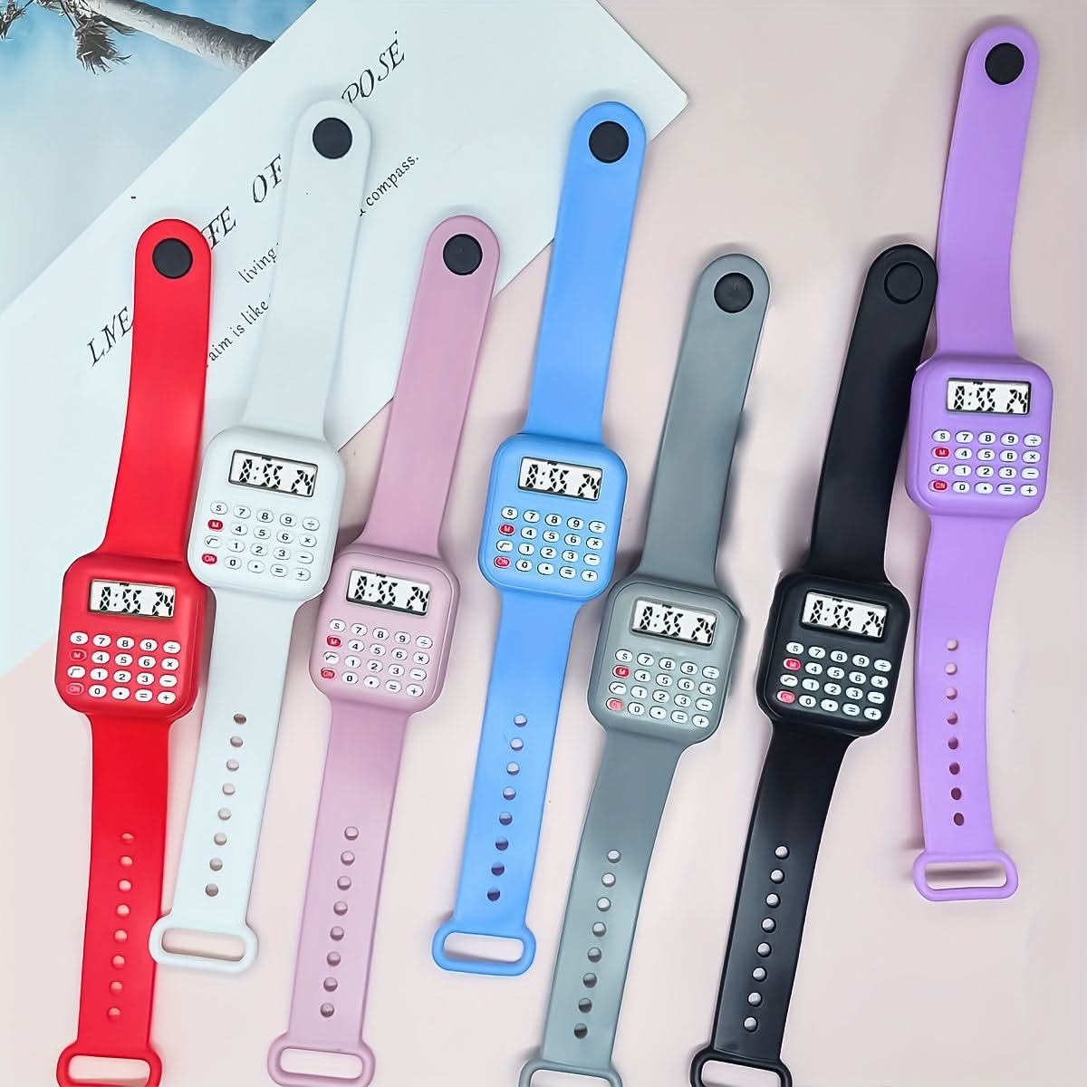 7-Piece Electronic Watch with Calculator & Display