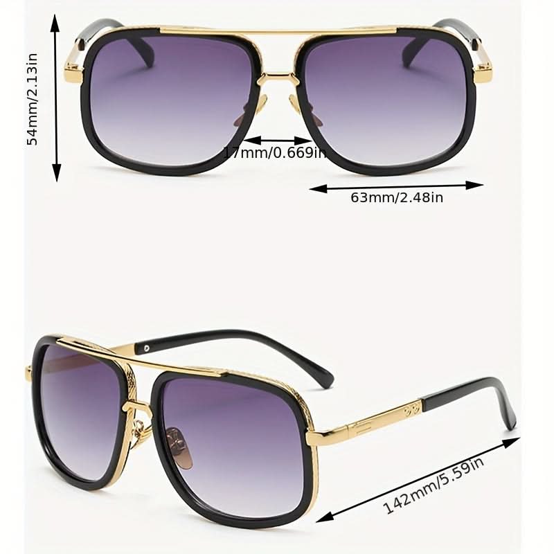 Fashion Double Beam Frame Glasses – Unisex Sunglasses with Anti-Glare Protection