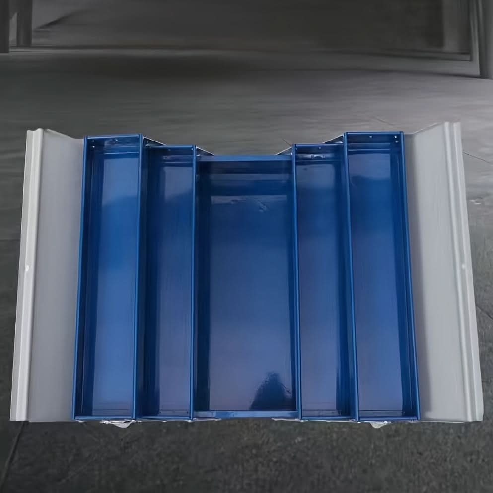 3-Layer Metal Toolbox with Portable Handle