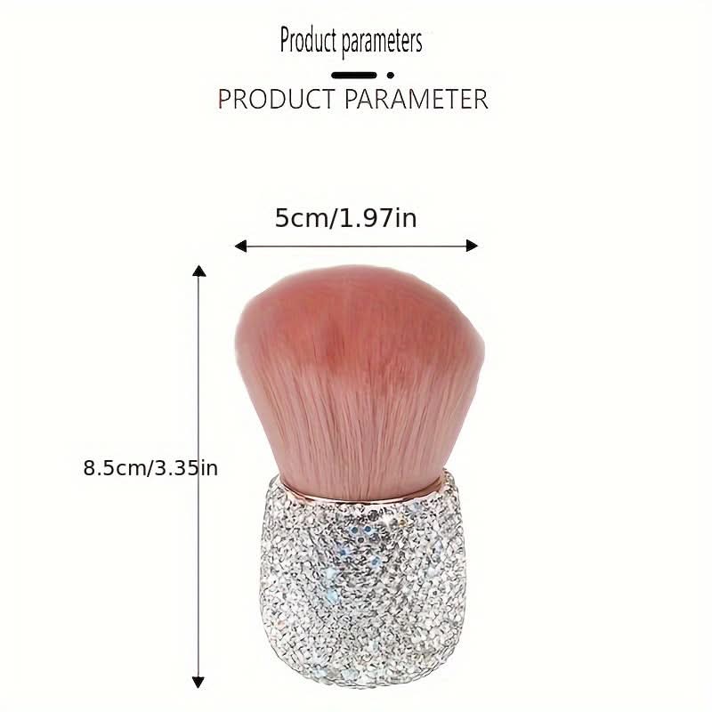 3-Piece Sparkling Powder Brush Set – Mushroom-Shaped Heads