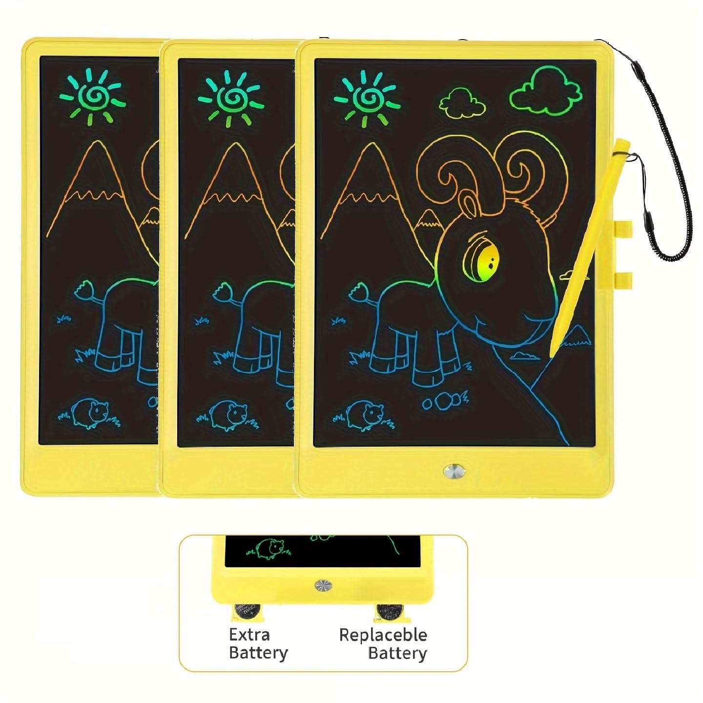 3-Pack 10-Inch LCD Writing Board for Kids – Erasable, Reusable