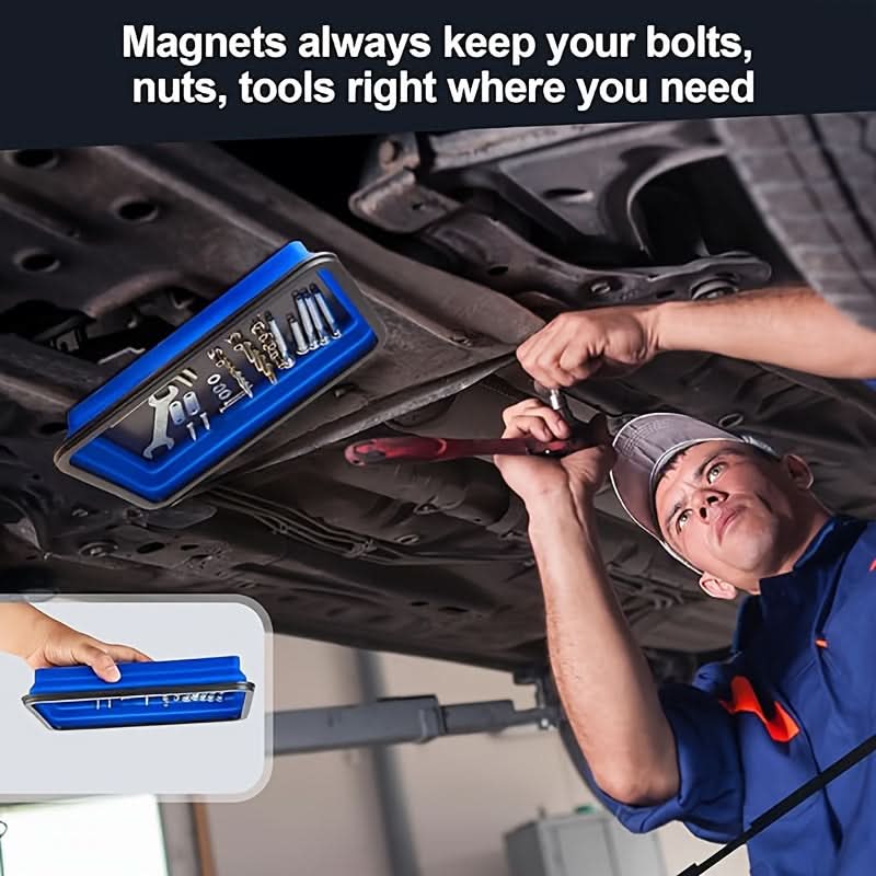 3-Piece Magnetic Silicone Tray Set for Tools