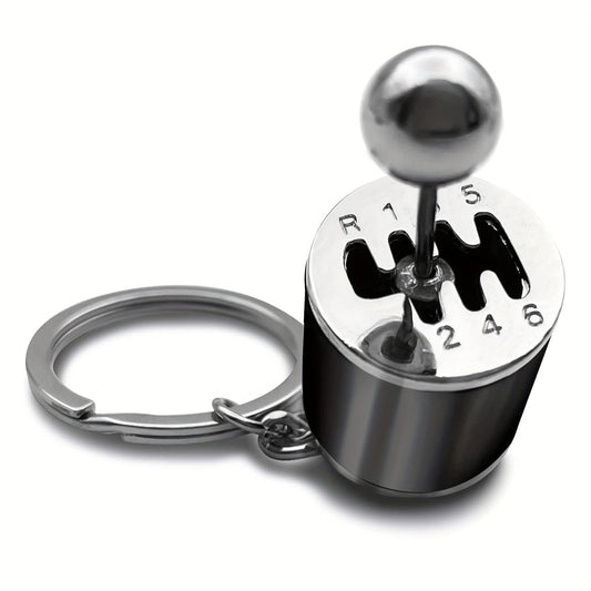 Mini Gear Shifter Keychain – Alloy Gearbox Key Ring for Car Enthusiasts