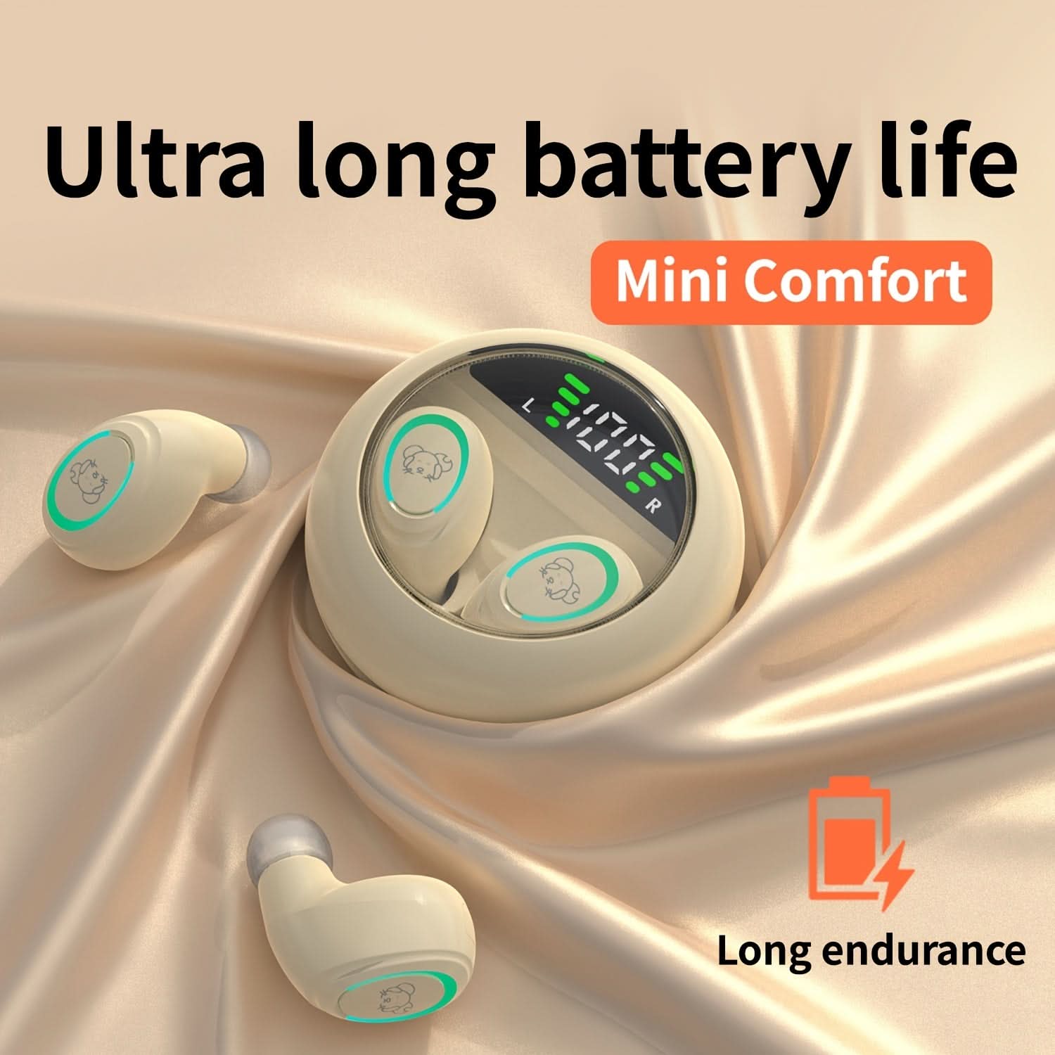 True Wireless Earbuds , Noise Cancelling, Dual Mic, 20H Playtime