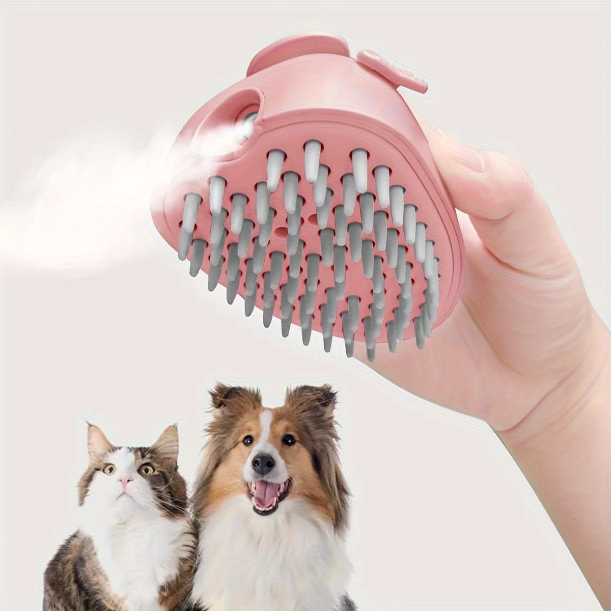 USB Rechargeable Pet Grooming Brush with Spray