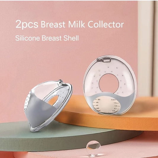 BPA-Free Silicone Breast Milk Collector Set - 2 Soft Nursing Cups