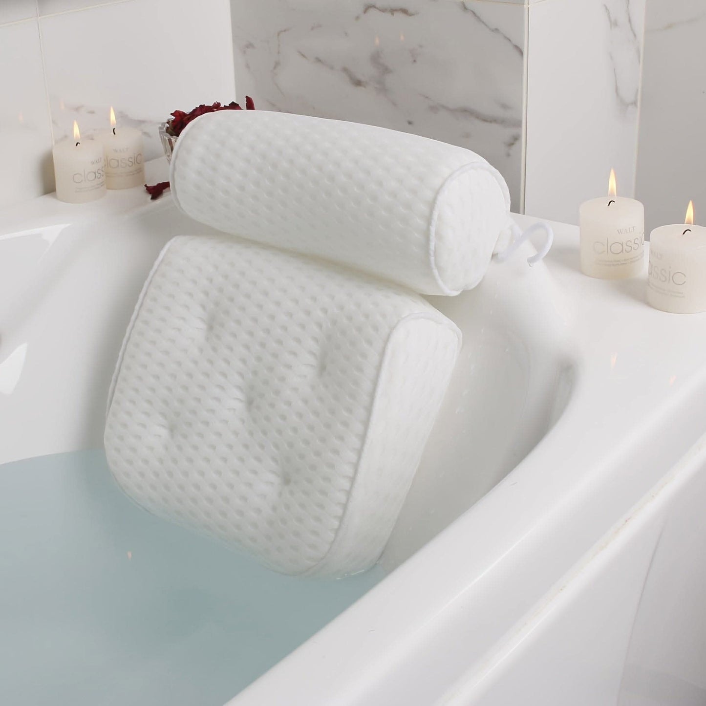 Luxury Bath Pillow Headrest - Ultra-Comfort Neck & Back Support