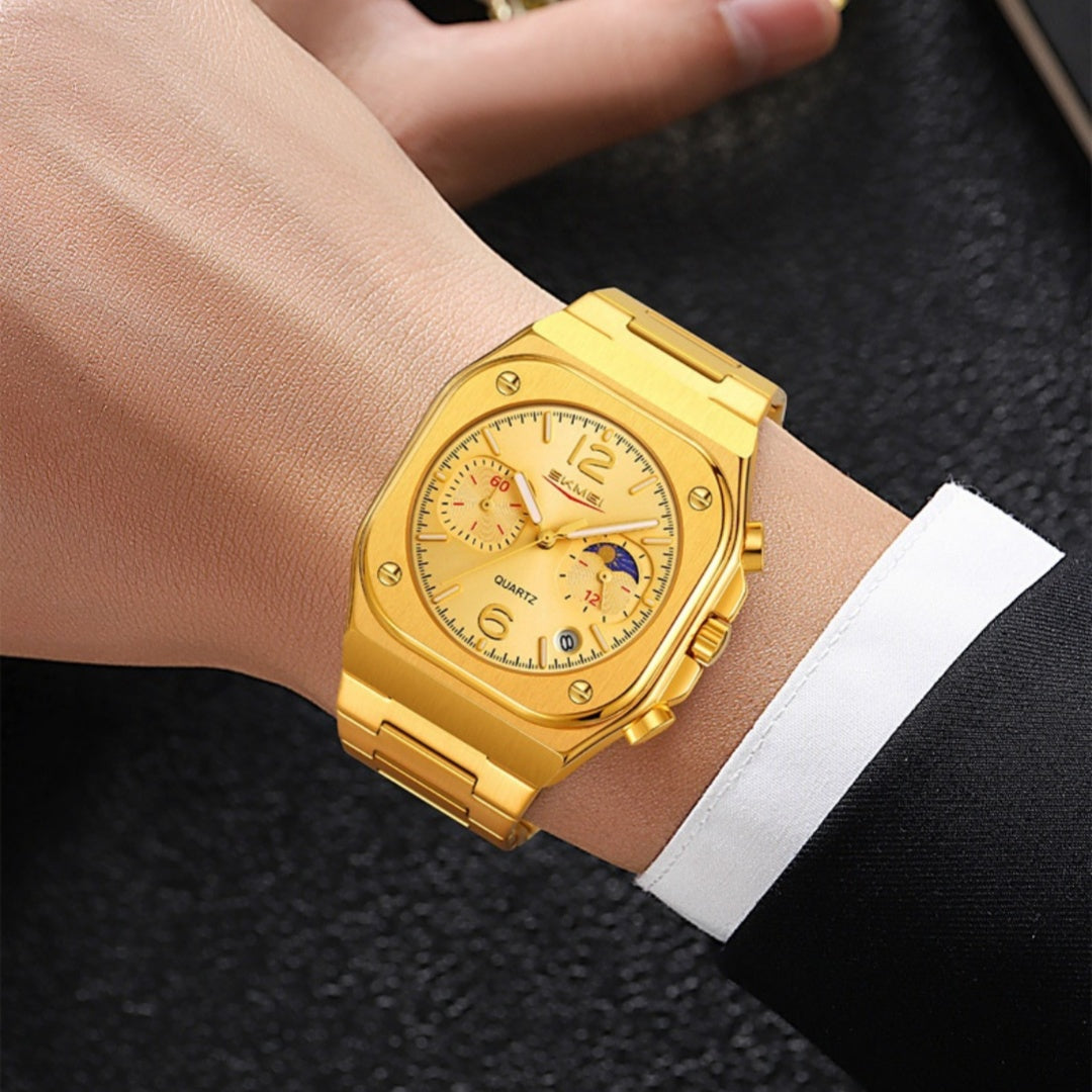 Skmei 9368 Moonphase calendar Quartz watch for Men