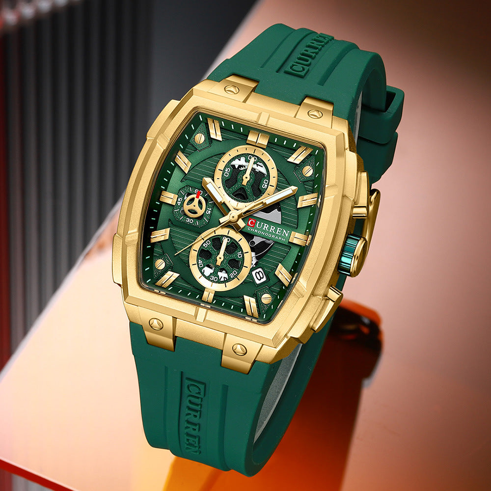 Curren 8488 Waterproof Calendar Six-Hand Quartz Watch for Men
