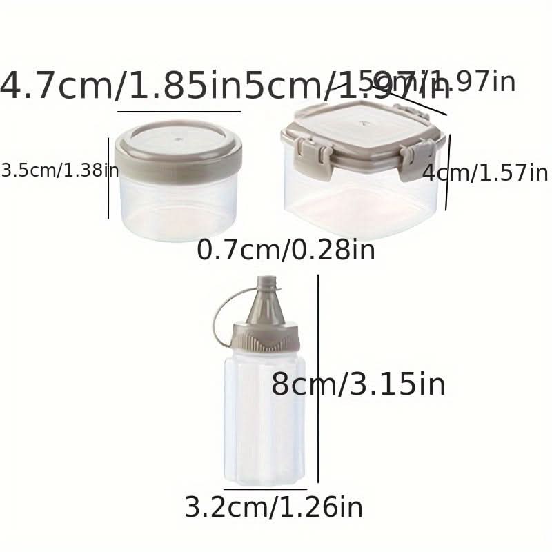 4-Pack Mini Squeeze Sauce Bottles Set