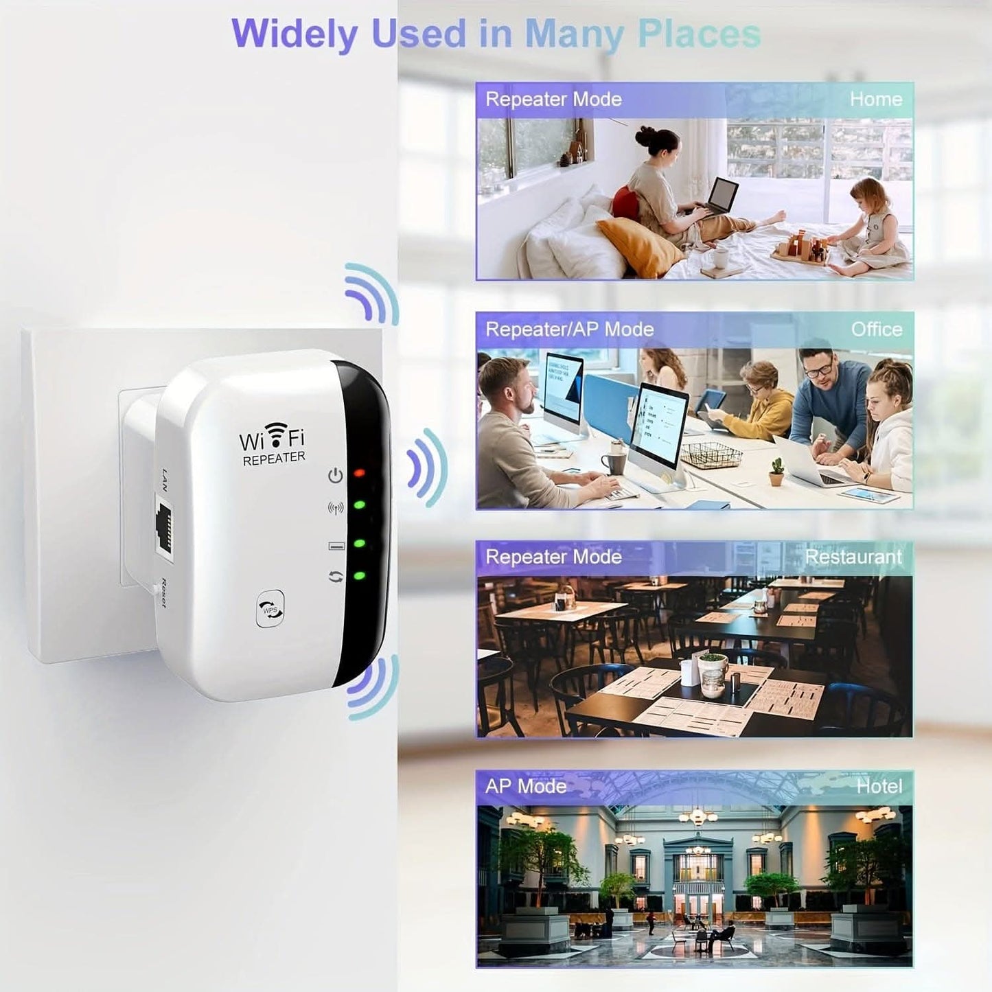 5000sq.ft WiFi Extender Signal Booster - Long Range Amplifier