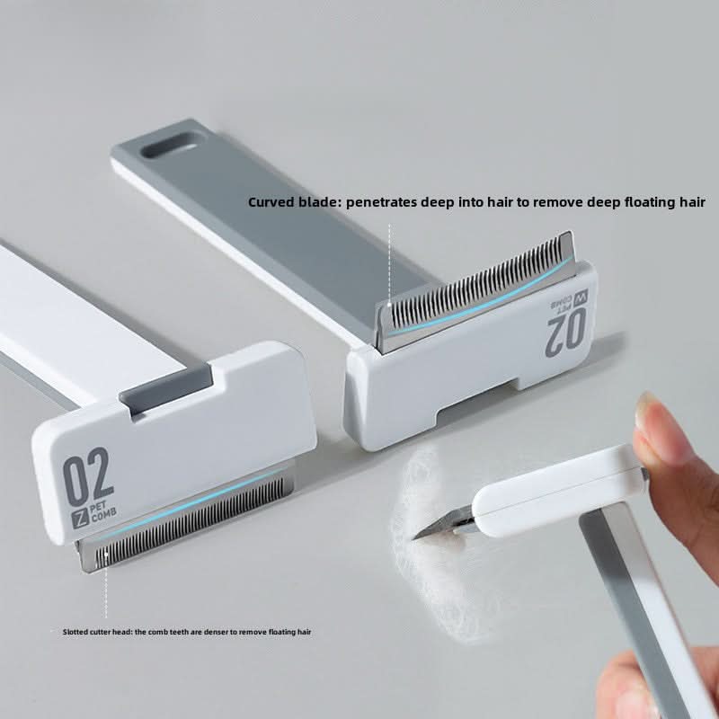 Curved Pet Grooming Comb for Shedding