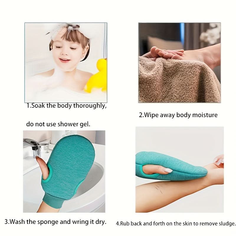 Premium Double-Sided Exfoliating Shower Gloves