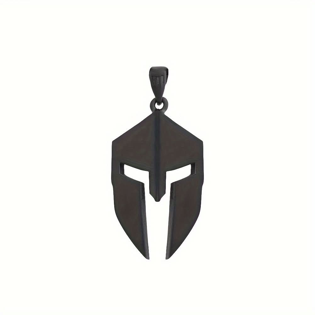 Stainless Steel Spartan Helmet Pendant Necklace