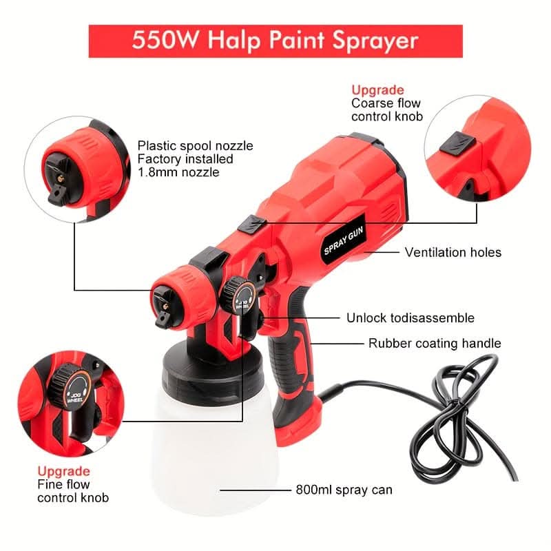 550W High Power HVLP Paint Spray Gun