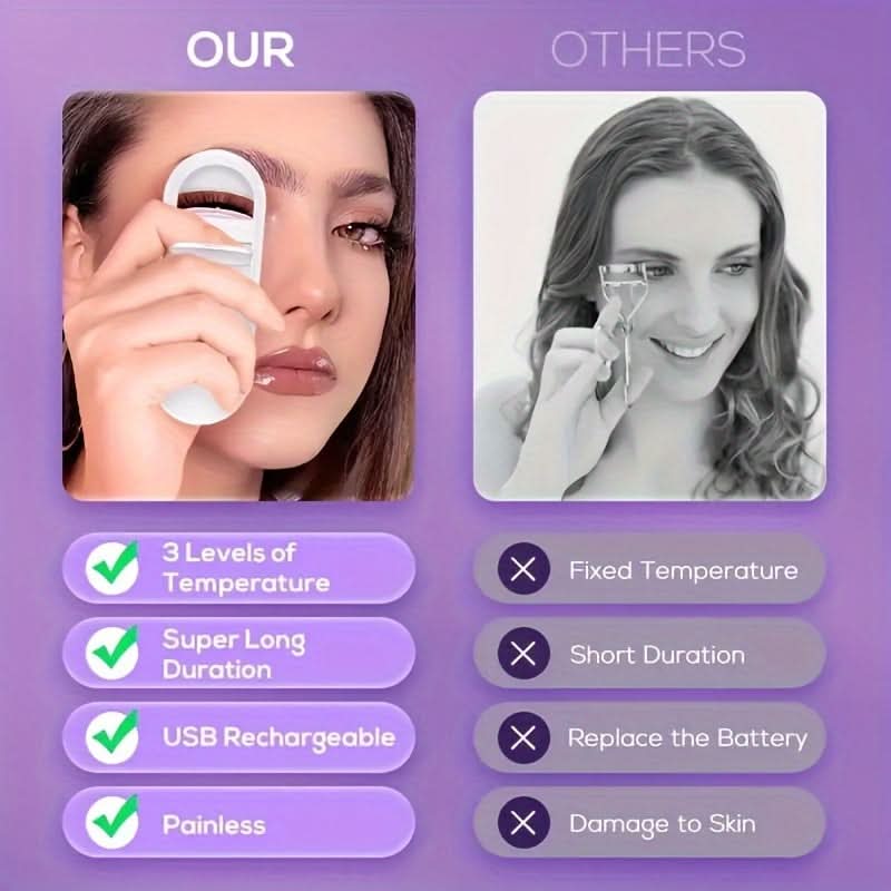 USB Rechargeable Portable Electric Eyelash Curler