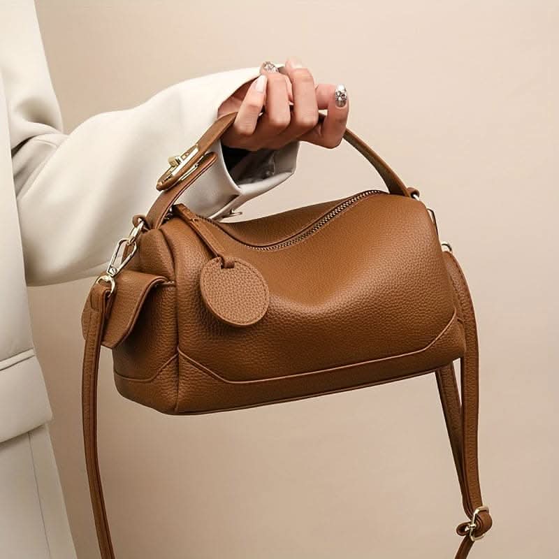 Women's Classic Boston Bag with Multi-Pocket Design