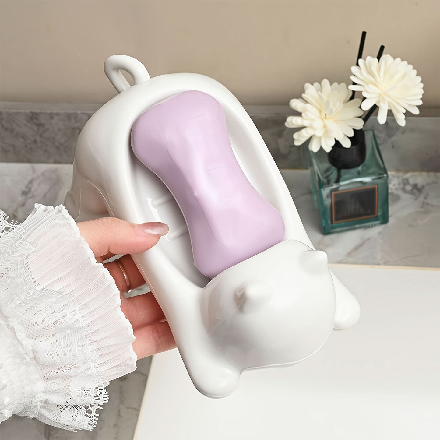 Cat-Shaped Soap Dishes – Self-Draining Plastic Soap Holders