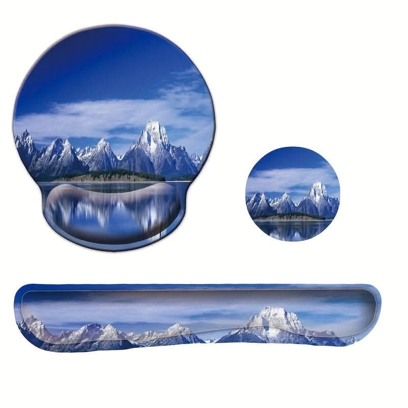 3-Piece Ergonomic Wrist Rest and Mouse Pad Set