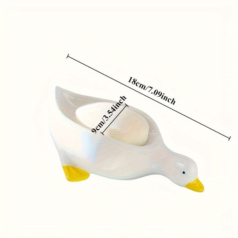 Cute Duck-Shaped Self-Draining Soap Dish – Waterfall Design Soap Holder