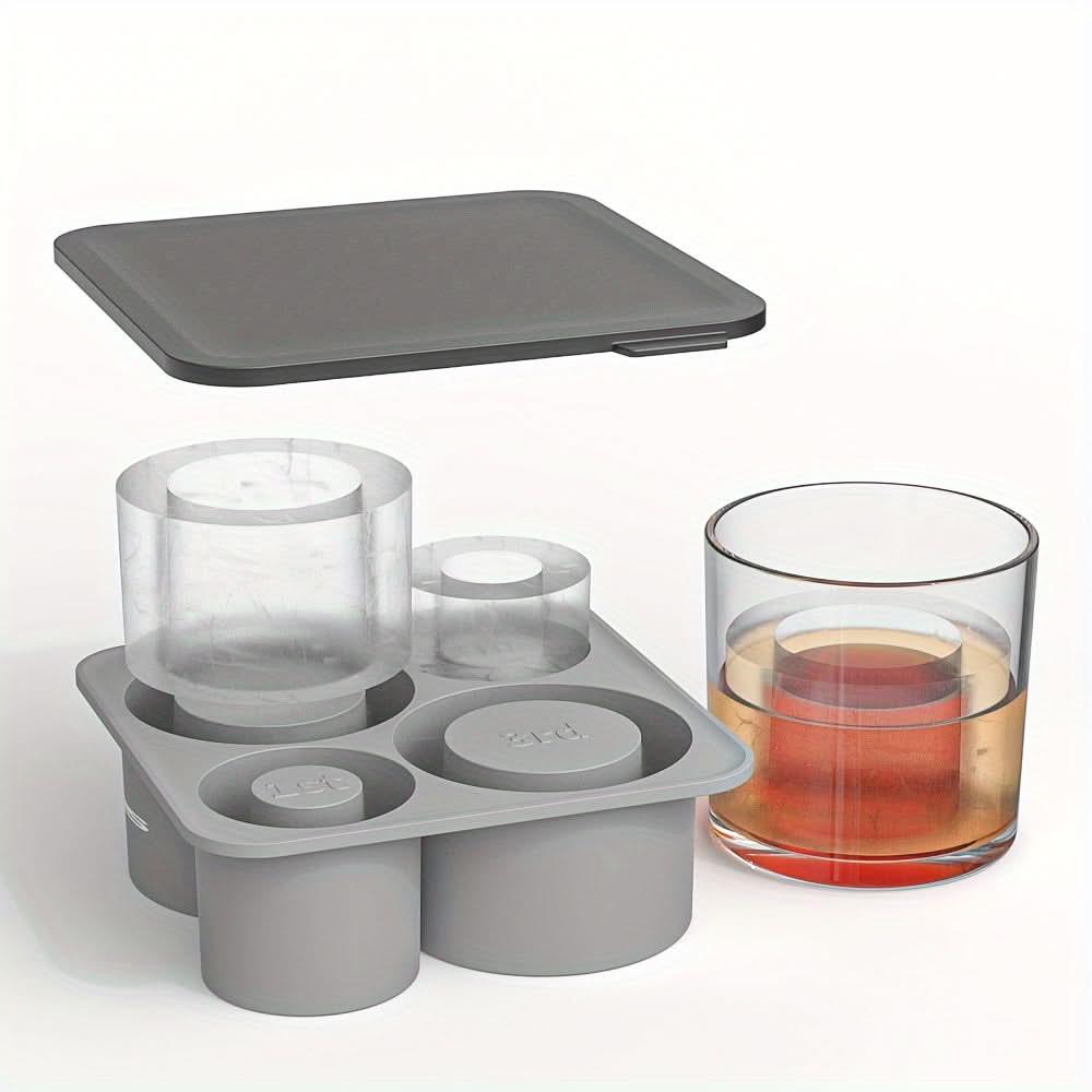 Silicone Ice Cube Tray for 40oz & 30oz Bottles – 4-Cavity Large Ice Mold