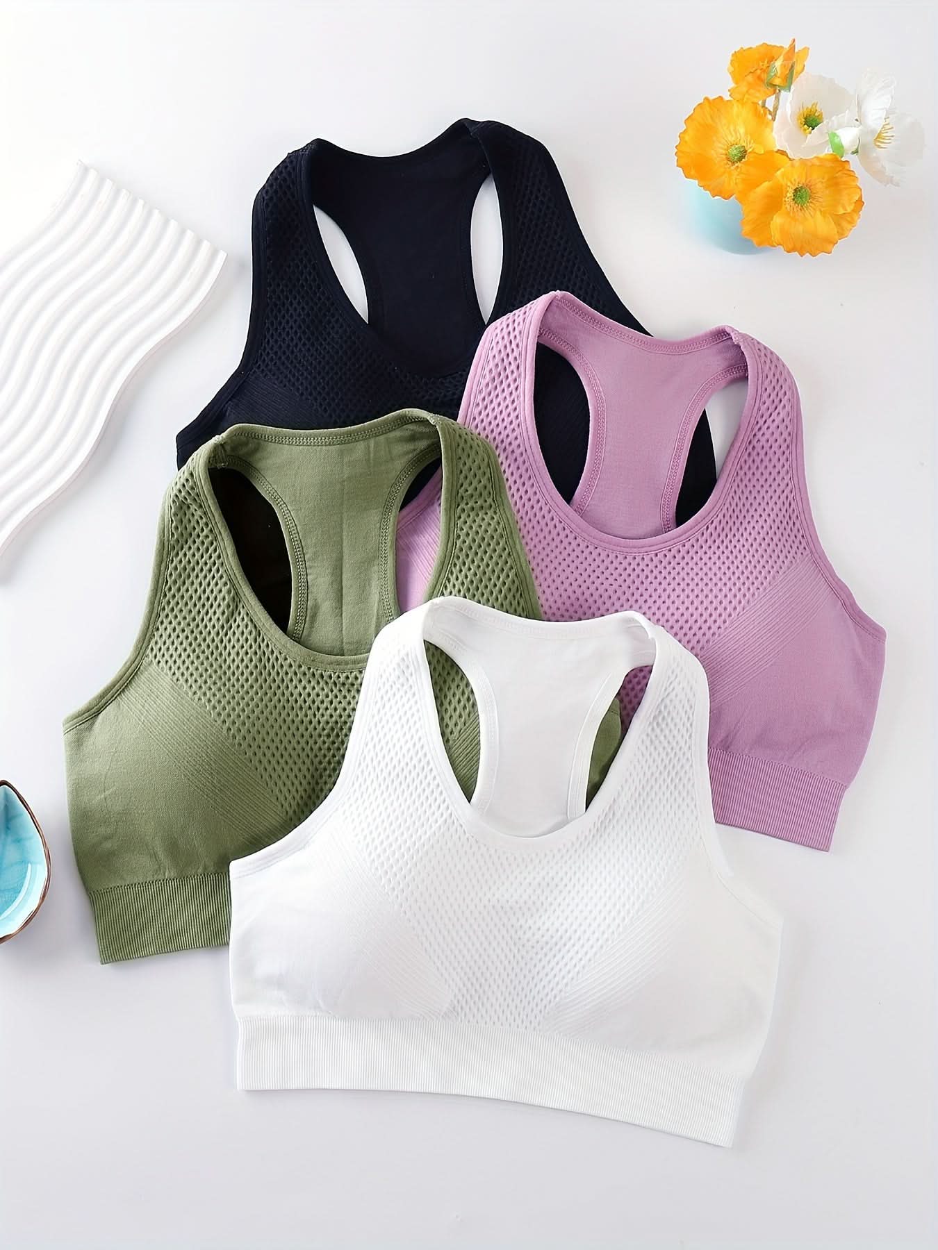 4-piece Pack Women’s Racerback Sports Bras