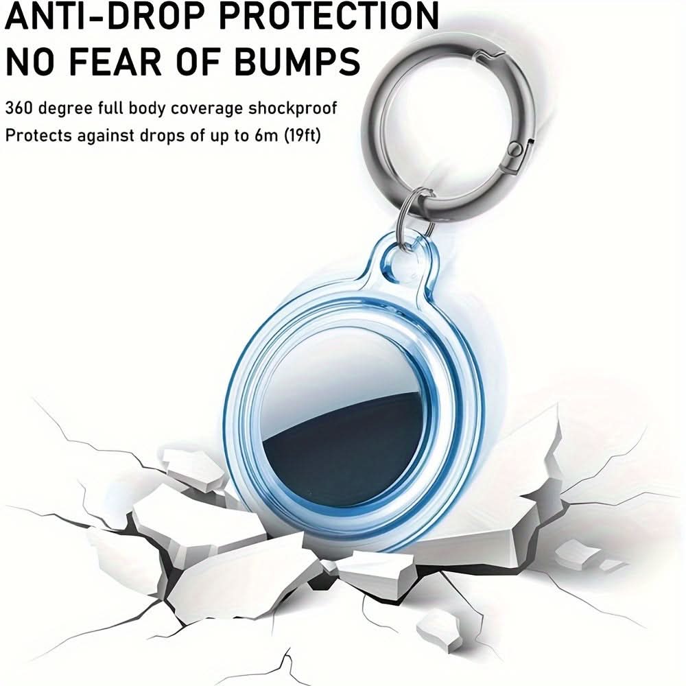 Waterproof TPU AirTag Case with Keychain