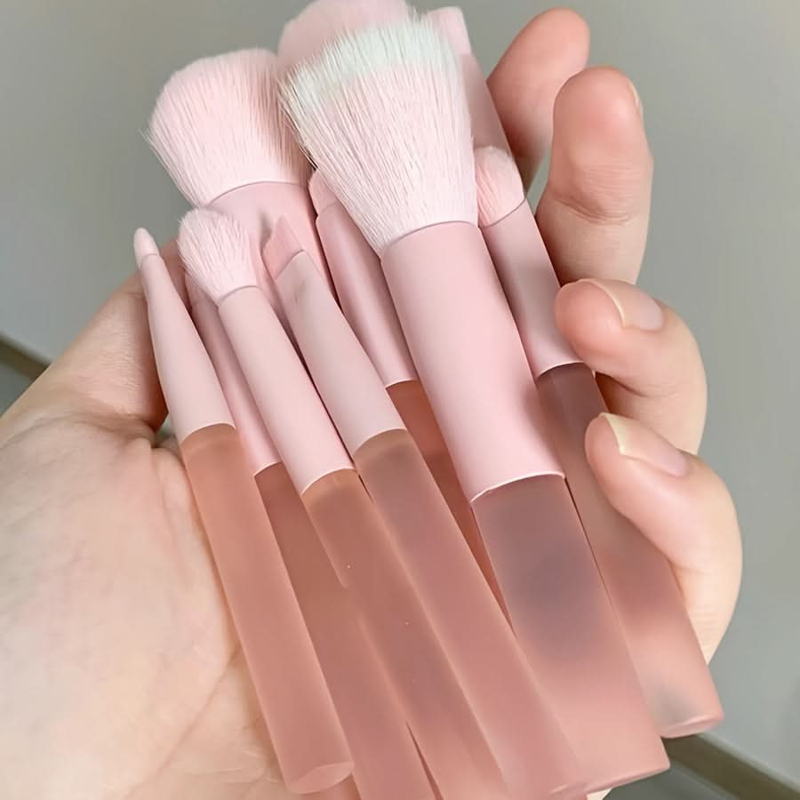 Travel Makeup Brush Set with Cosmetic Bag - 10 pieces