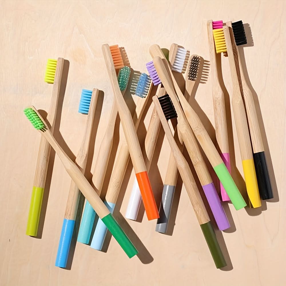 10-Pack Biodegradable Bamboo Toothbrushes – Extra Soft