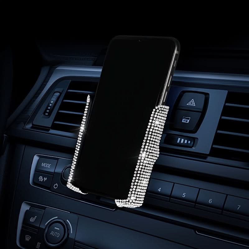Car Phone Holder with Artificial Diamond