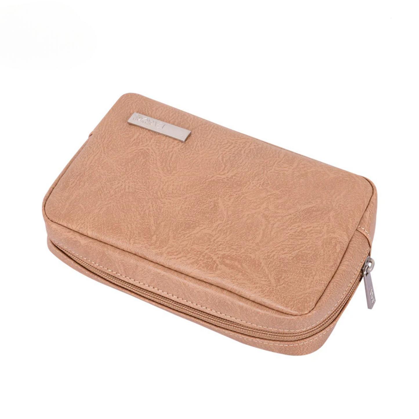 PU Leather Data Cable Organizer – Compact Storage Bag for Charge & Power Bank