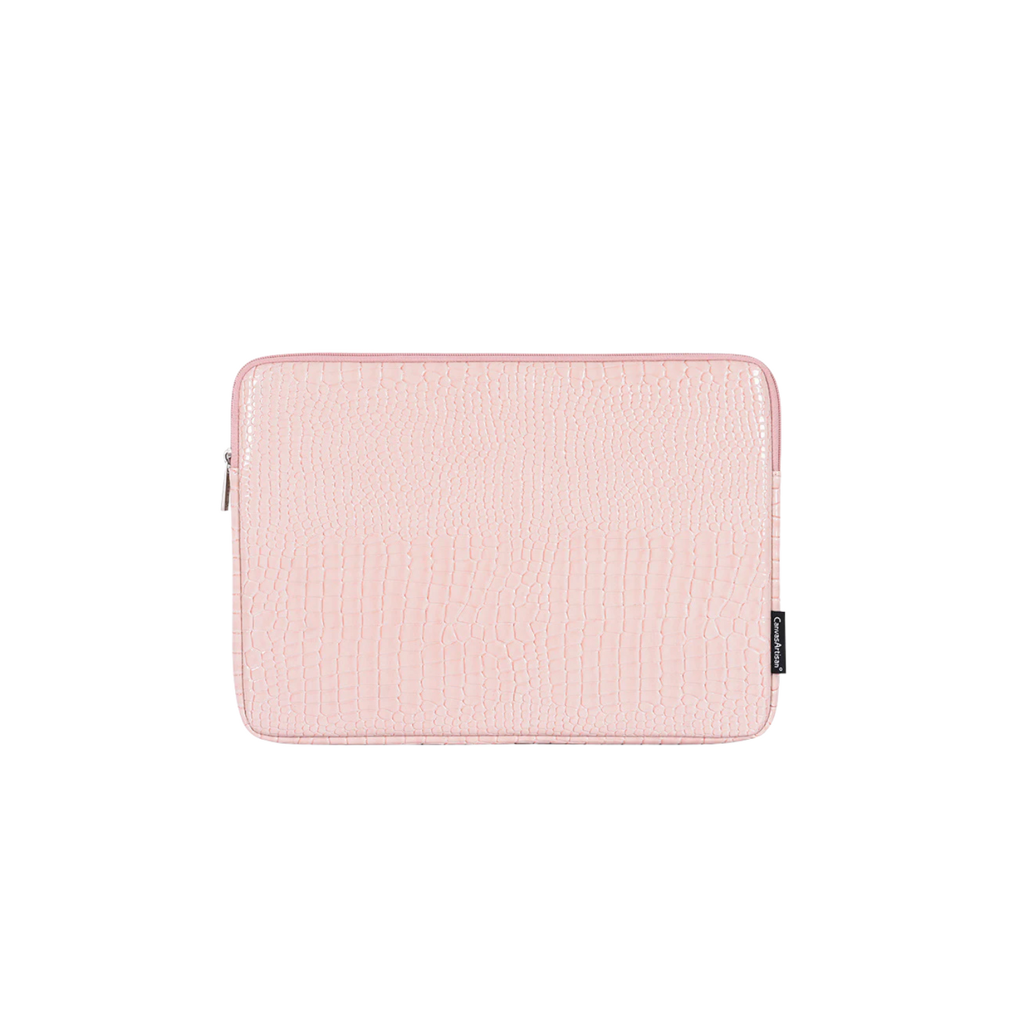 Textured Laptop Sleeve – Waterproof PU Case for 11–15" Devices, Crocodile Pattern