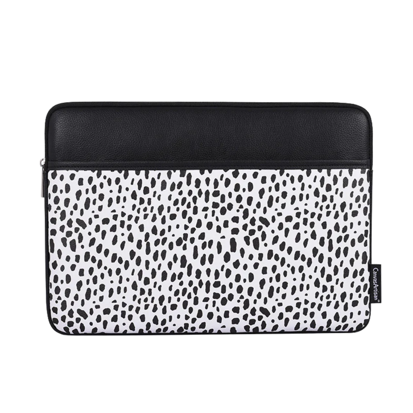 Dalmatian Print PU Leather Laptop Sleeve – Waterproof & Shockproof Case (11–15 Inch)