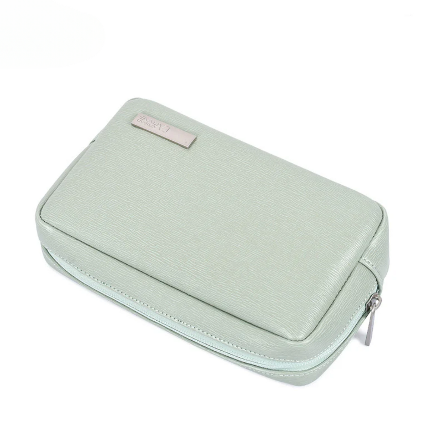 PU Leather Digital Storage Bag – Compact Accessories Organizer for Cables & Hard Drive