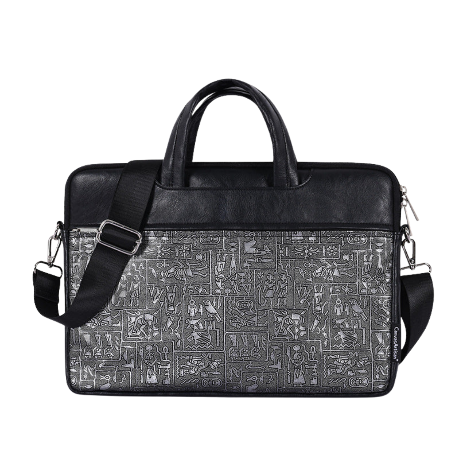 Art Line Printed PU Leather Laptop Briefcase – Waterproof Sleeve for MacBook & more (13–15" Inches)