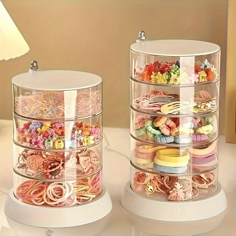 360° Rotating Jewelry Organizer – Compact, Elegant Storage Box