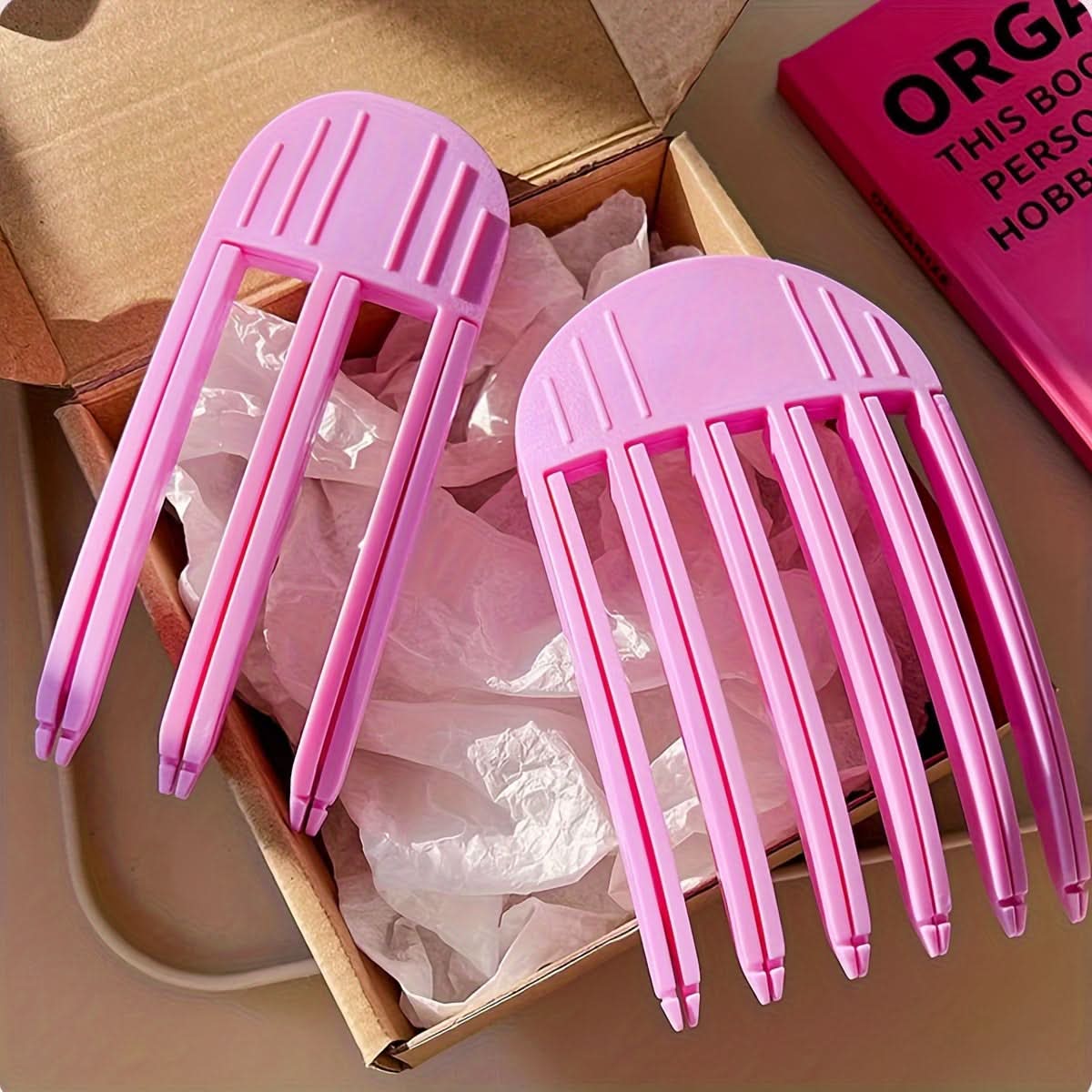 Root Lift Hair Volume Clips – 2PC Set, Plastic Comb