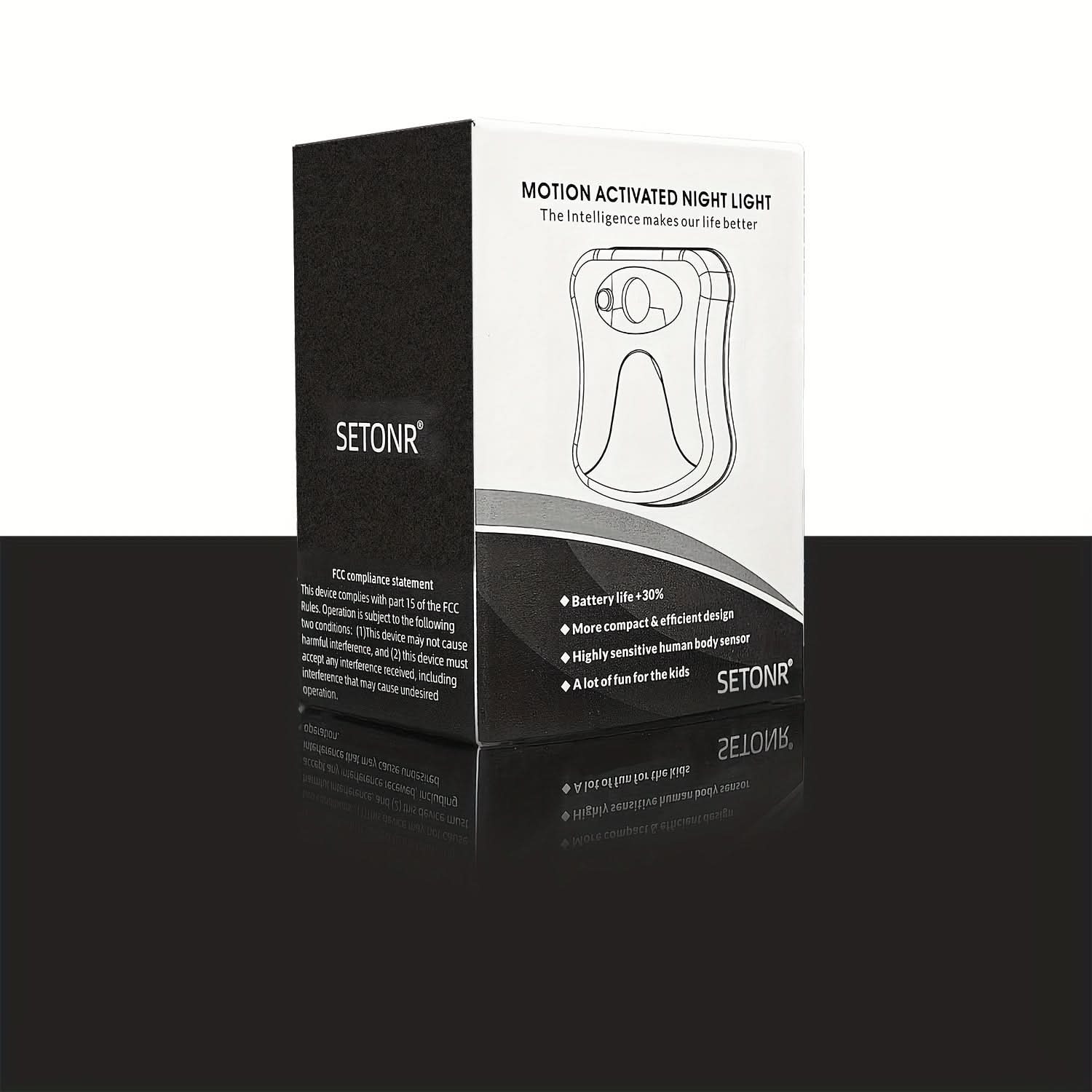 2-Pack 16-Color Motion Sensor Toilet Seat Light