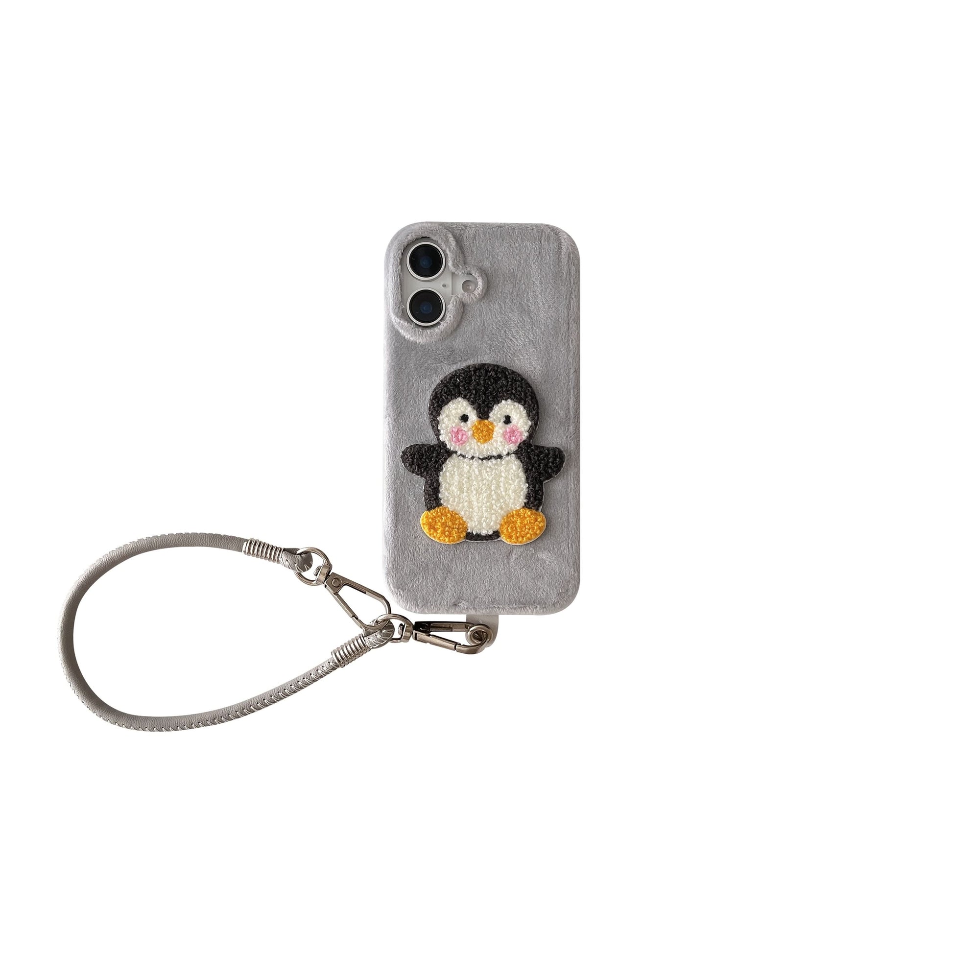 Quirky Velvet Plush Embroidered iPhone Case
