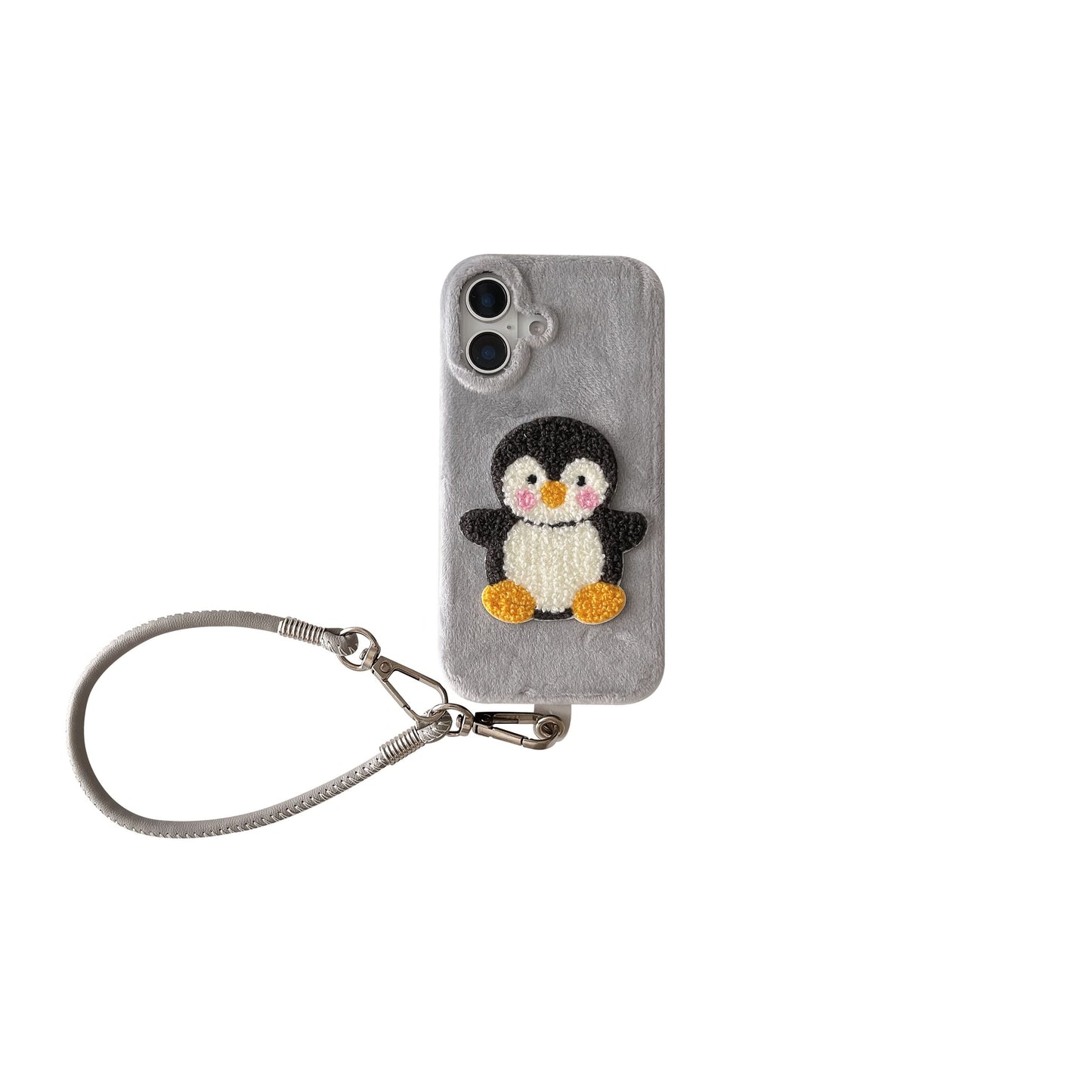 Quirky Velvet Plush Embroidered iPhone Case