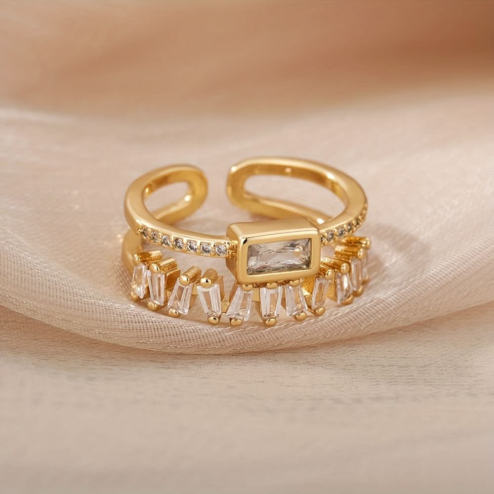 Boho Style Double Layer Copper Ring