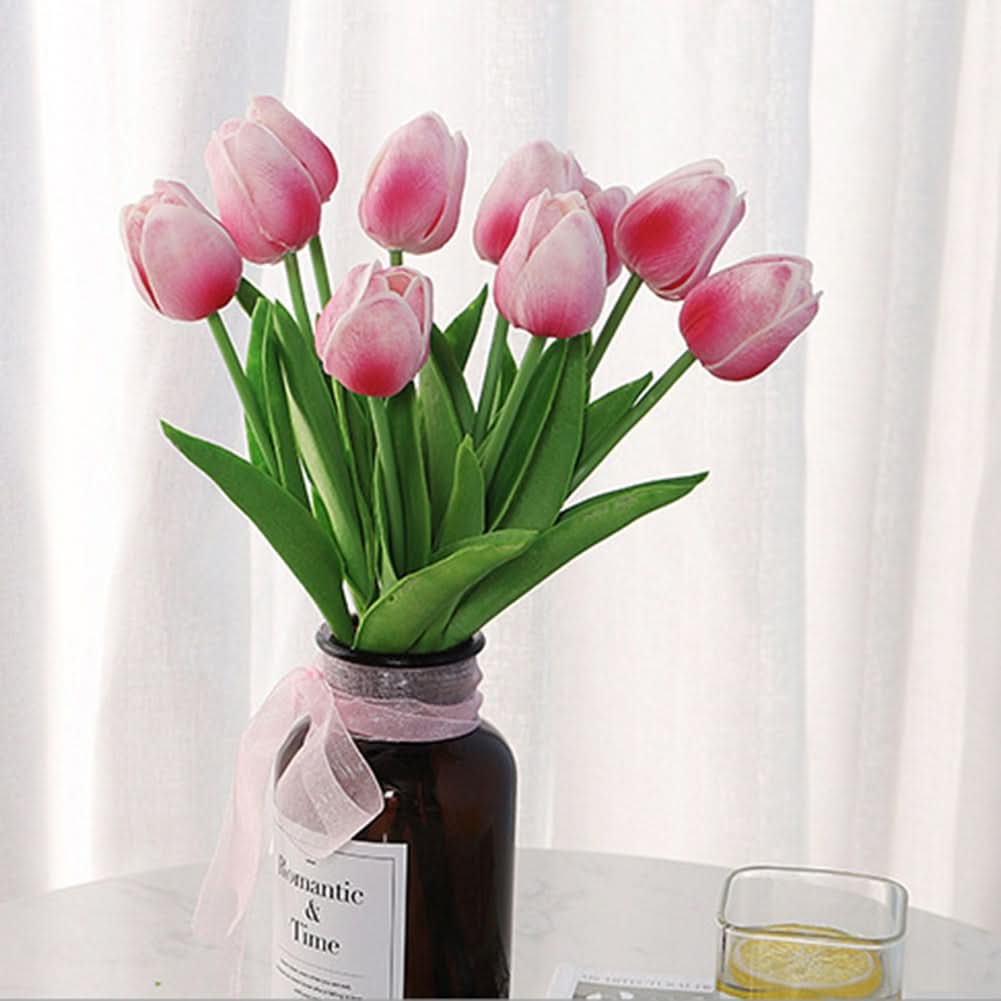 5pcs Realistic Mini Tulip Set – PU Artificial Flowers