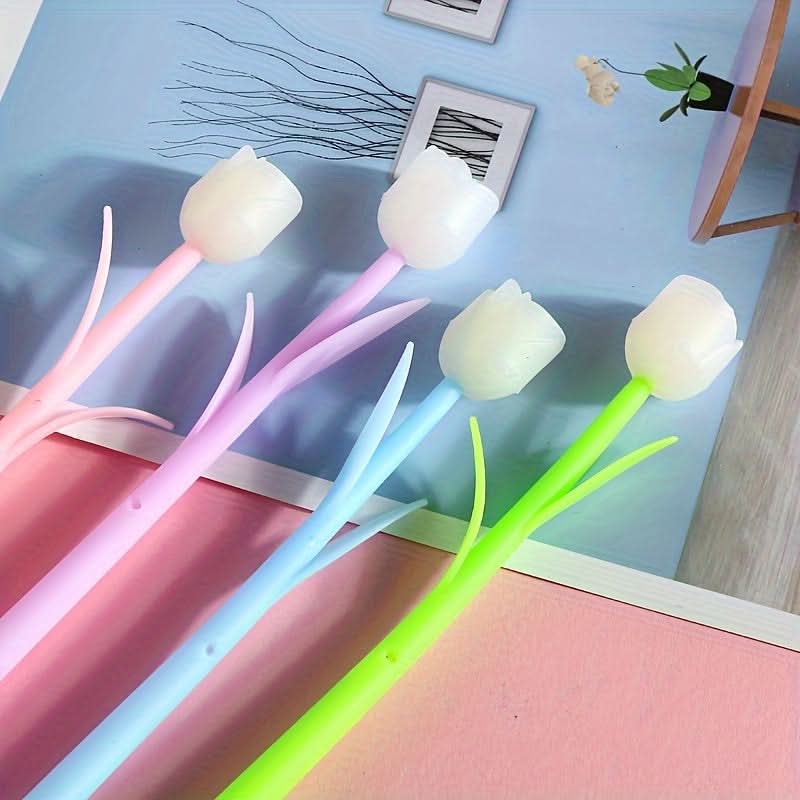 12-Pack Rose Flower Gel Pens – 0.5mm Fine Point