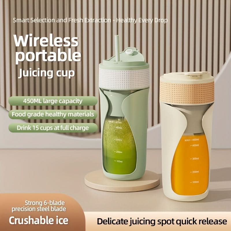 Portable 3-in-1 Blender and Juicer – USB Rechargeable with Digital Display