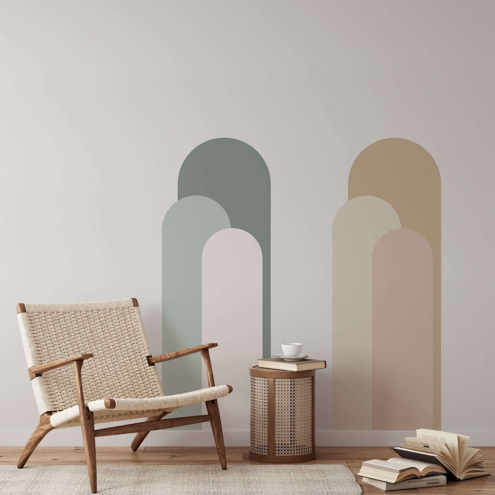 Boho Arch Geometric Peel and Stick Wallpaper - 2 Rolls Self-Adhesive